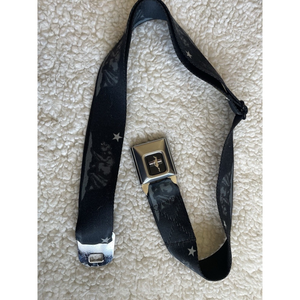 Ford Mustang Seatbelt Belt Adjustable Strap Unisex Adult Buckle Down One Size